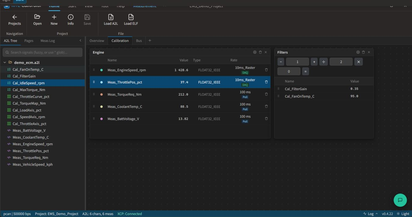 KITE Calibrator v0.4.22 XCP 標定與量測工作區